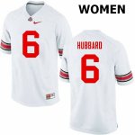 NCAA Ohio State Buckeyes Women's #6 Sam Hubbard White Nike Football College Jersey KNW2445SN